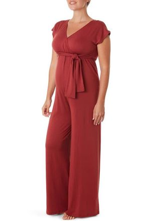 Cache Coeur Origin pregnancy and nursing jumpsuit in Terracotta at Nordstrom, Size Xx-Large