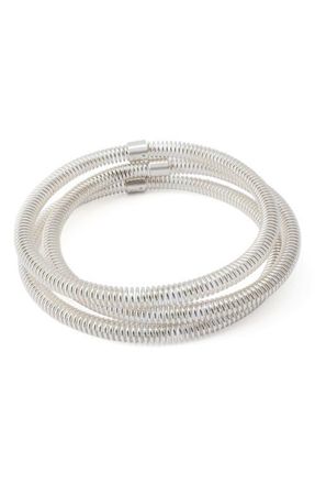 Robert Lee Morris Set of Three Coiled Bangles in Silver at Nordstrom