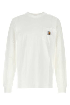 Carhartt Work in Progress White Cotton Pocket T-shirt