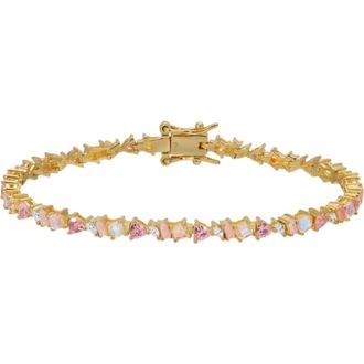 Native Gem Vienna Opal Tennis Bracelet in Pink at Nordstrom, Size 6.5