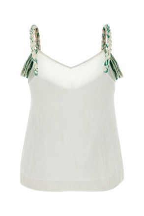 J.W.Anderson Womens White Tulle Top viscose - Size EU 34 (Womens)