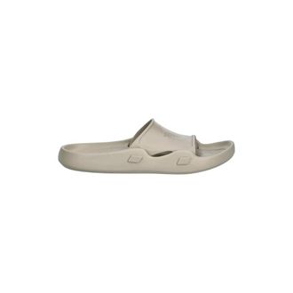 Emporio Armani Contoured PVC Slippers met Eagle - Heren - Sandalen - Beige - 44 EU - Schoenen