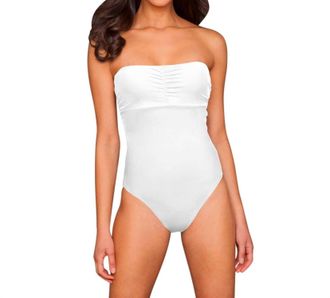 Phax Underwire Bandeau One Piece Swimsuit In White
