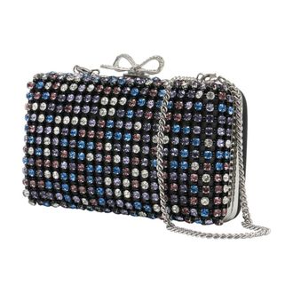 Self Portrait Crystal-Embellished Clutch - Black