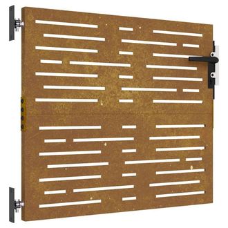 Berkfield Home Garden Gate 85x75 cm Corten Steel Square Design in Brown