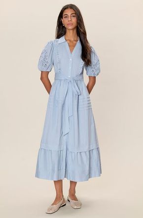 Rebecca Taylor Lorelai Shirt Dress in Chambray at Nordstrom, Size X-Small