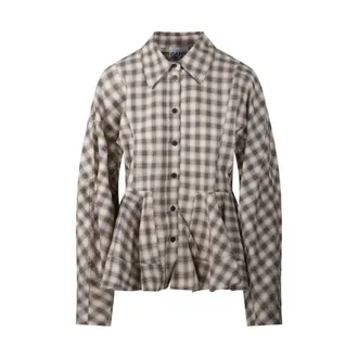 Ganni Mujer, Blusas y Camisas, Gris, Talla: L