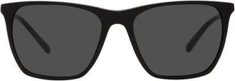 Brooks Brothers 56mm Square Sunglasses in Black/Grey at Nordstrom
