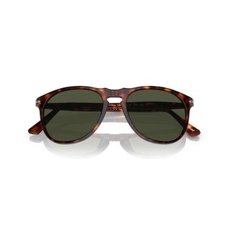 Persol 0po9649s Classic Round Frame Tortoiseshell Sunglasses