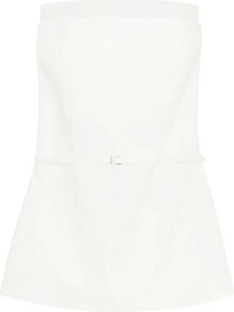 Gia Studios belted bandeau top - Wit
