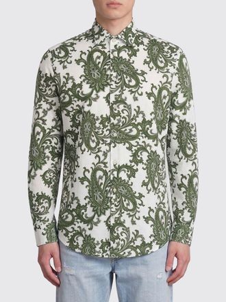 Etro Camicia Etro in cotone stretch con stampa Paisley