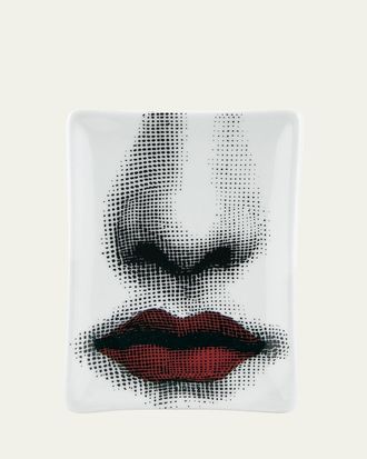 Fornasetti Rectangular Ashtray Bocca Red Lips