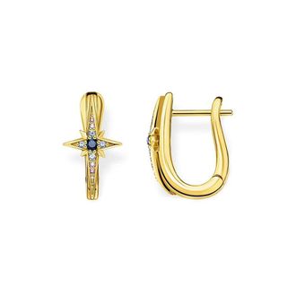 Thomas Sabo Oorbellen Hoops Royalty Ster goudkleurig Cr 678-959-7 - Dames - Oorbellen - Geel - ONE Size - Accessoires