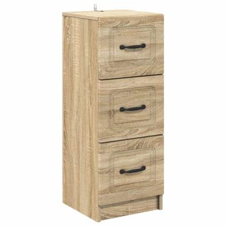 vidaXL Cajonera Roble Sonoma 33 X 34,5 X 87 Cm Madera De Ingenier&iacute;a Vidaxl