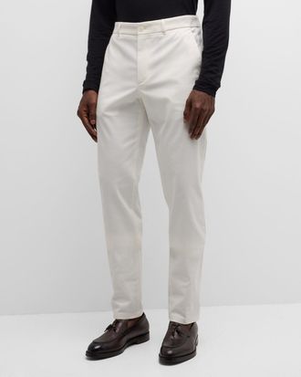 Giorgio Armani Mens Gabardine Diagonal Weave Trousers