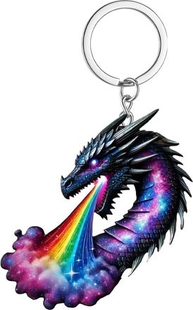 Generic Dragon Keychain Pendant - Novelty Metal Keyring, Mythical Creature Accessory | Unique Decorative Pendant Ornament, Cool Sculpture Souvenir Collectible