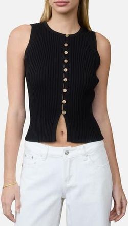 Blu Pepper Rib Sleeveless Sweater in Black at Nordstrom Rack, Size Medium