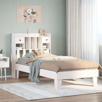Berkfield Home Bed Frame without Mattress White 90x190 cm Single Solid Wood Pine