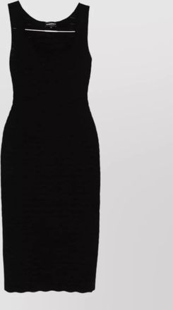 Emporio Armani ribbed sleeveless midi dress