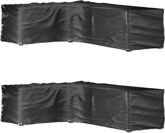 vidaXL Fundas Muebles Jard&iacute;n Forma De L 2 Uds 16 Ojales 210x260x80 Cm Vidaxl