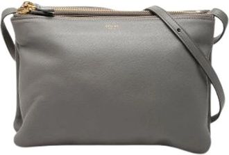 Celine Pre-owned Trio Cross Body Bag - Dames - Vintage Schoudertas - Grijs - ONE Size - Leer - Vintage