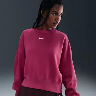 Nike Womens Nike Sportswear Phoenix Fleece Over-Oversized Crew-Neck Sweatshirt in Purple | DQ5761-635