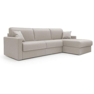 Divani.Store Chris Sof&aacute; Esquinero De 5 Plazas En Tejido Impermeable 268 Cm Izquierdo (mat. 140x197) Crema