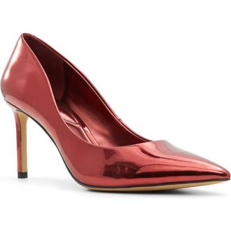 Aldo Stessy Mid Pointed Toe Pump in Other Red at Nordstrom Rack, Size 6.5