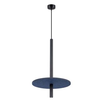 Sollux Lighting L&aacute;mpara colgante azul marino/negro fieltro/acero alt. 126 cm