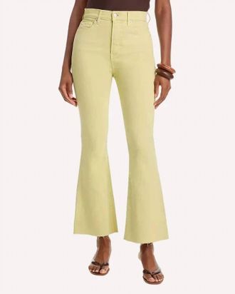 Veronica Beard Carson Ankle Flare Jeans In Pistachio