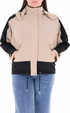 Elena Miro Caban Boxy Two-Tone Beige/Black Jacket
