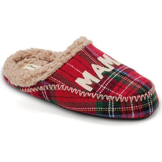 Dearfoams Mama Bear Plaid Clog Slipper at Nordstrom, Size X-Large M