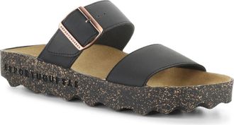 FLY London Coly Platform Slide Sandal in 017 Black at Nordstrom, Size 10-10.5Us