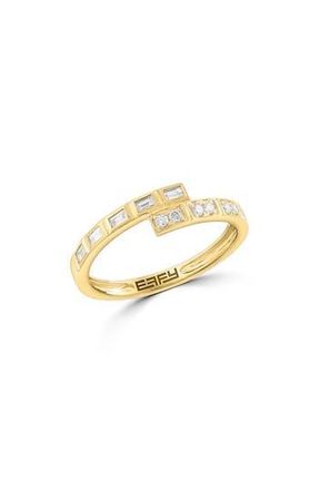 Effy 14K Gold Plated Sterling Silver Diamond Band Ring at Nordstrom Rack, Size 7