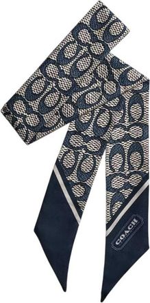 Coach Signature Print Silk Scarf