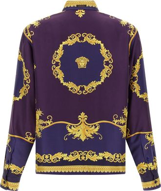 Versace Mens Multicolor Silk Blouse