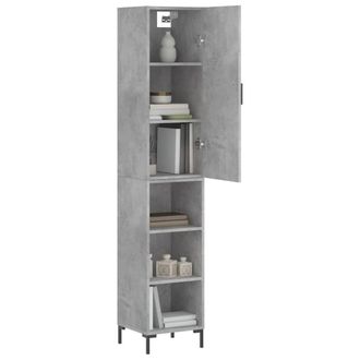 Berkfield Home Highboard Concrete Grey 34.5x34x180 cm Engineered Wood