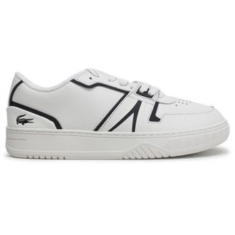 Lacoste L001 Leather Synthetic Mens Comfort Trainers - White Black - Size:UK 11