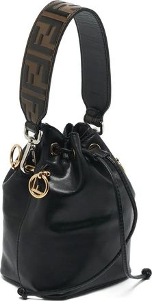 Fendi Borsa a secchiello in pelle - Nero