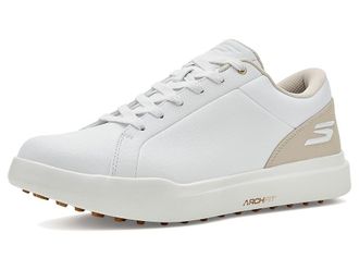 Skechers Drive 6 Relaxed Fit Spikeless Golf Shoe Mens Golf Shoes White/Natural : 12.5 D - Medium, Leather