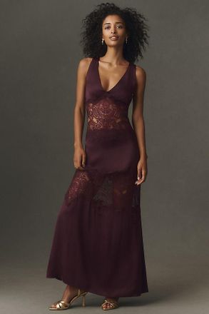 Shona Joy Jamila Lace Panel Maxi Dress