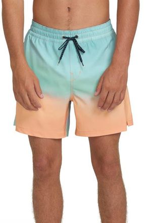 Billabong Lineup Layback Swim Trunks in Peach at Nordstrom, Size X-Large