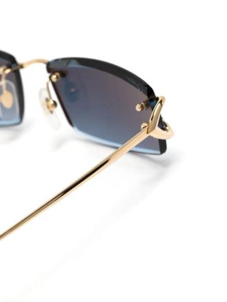 Cartier CT0465S Rimless Gold Frame Sunglasses - Gold