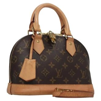 Louis Vuitton Tweedehands Canvas handtassen - Dames - Pre-owned - Bruin - Maat: ONE Size Leer