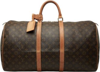 Louis Vuitton Monogram Brown Pvc Leather Boston Bag (Pre-Owned)