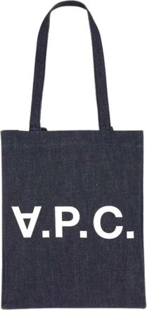 A.P.C. Laure Tote Bag - Dames - Shoppers - Blauw - ONE Size - Katoen - Tassen