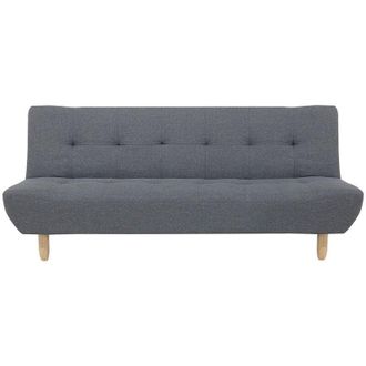 Beliani Beliani - Modern Sofa Bed 3 Seater Reclining Backrest Grey Fabric Living Room Alsten