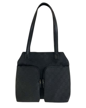 Gucci Black Gg Canvas Shoulder Bag (Authentic Pre-Loved)