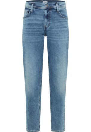 Mustang Tapered-fit-Jeans MUSTANG Herren Style Denver Tapered, Herren, Gr. 29, L&auml;nge 32, blau (424 mittelblau), Denim/Jeans, 99% Baumwolle, 1% Elasthan, unifa