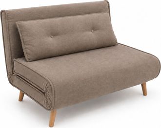 Home Heavenly Home Heavenly - Sof&aacute; Cama Pegaso, Convertible 2 En 1, Apertura F&aacute;cil, Con Coj&iacute;n Capiton&eacute; Y Patas De Madera, 120x81x82 Cm. Color: Beige